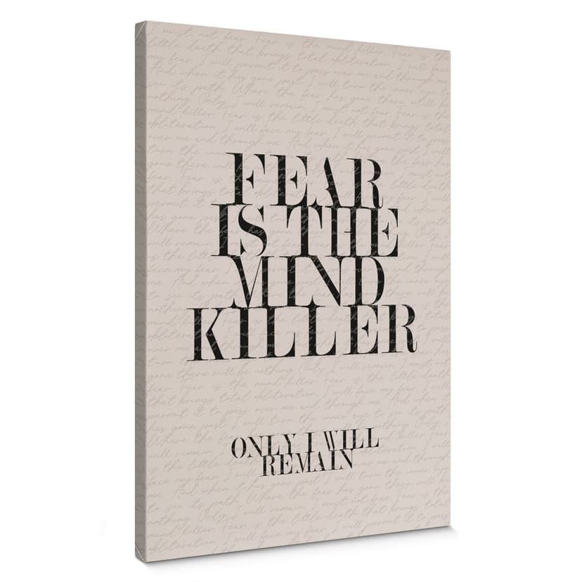 Stampa su tela Citazione cinematografica da Dune - Fear is the Mind-Killer
