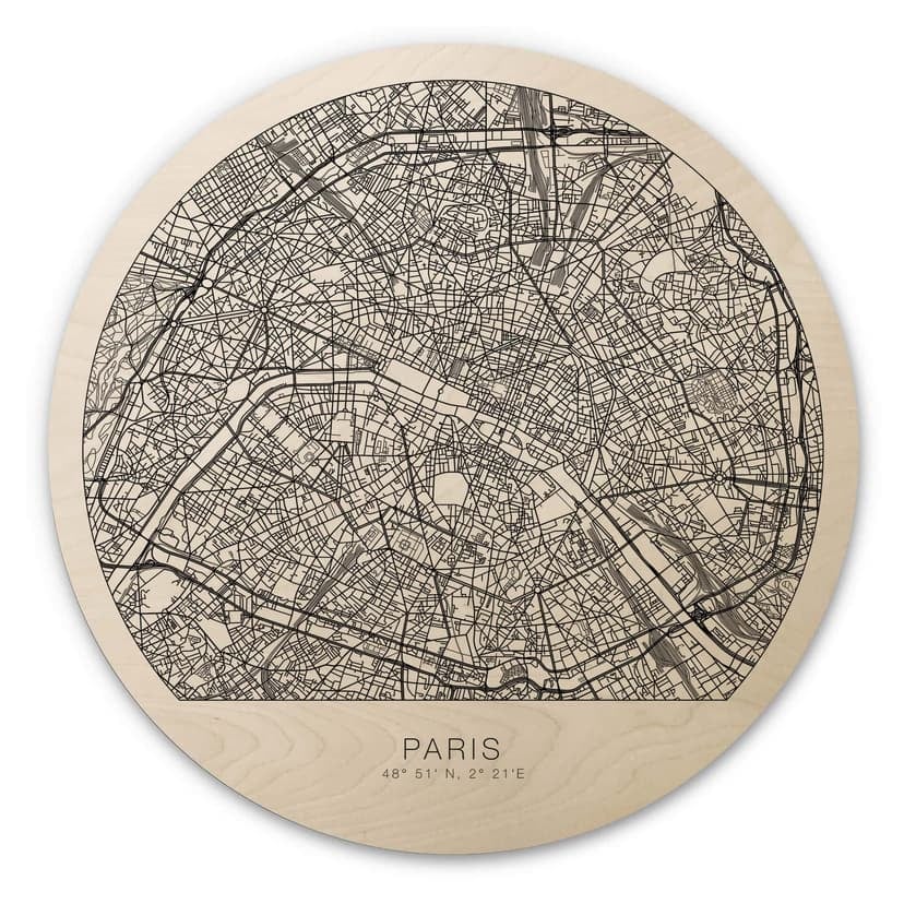 Stampa su legno di Parigi - Rotonda