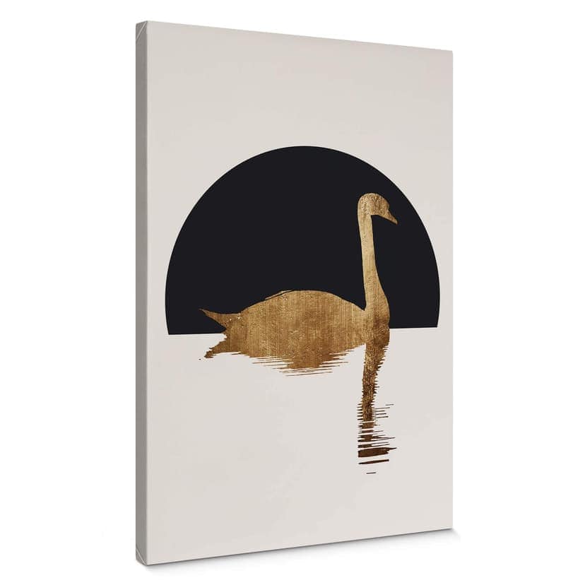 Stampa su tela Kubistika - Cigno