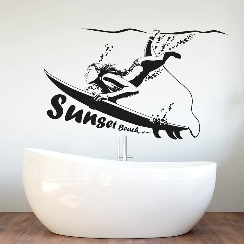 Adesivo murale - Surfista donna
