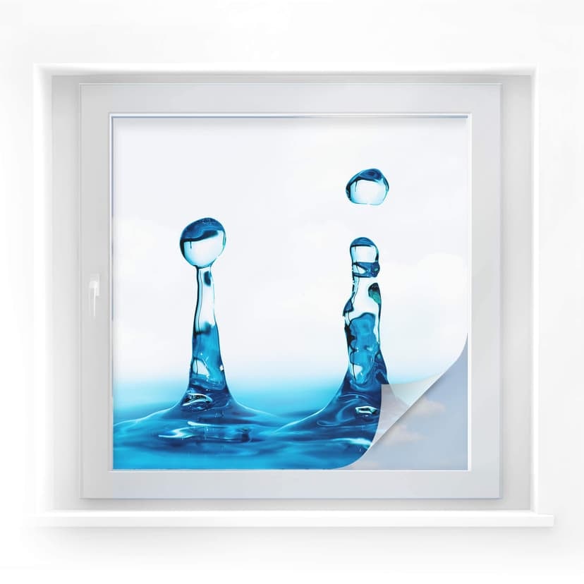 Pellicola adesiva per vetri - H2O (quadrato)