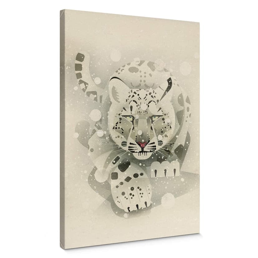 Stampa su tela Braun - Leopardo