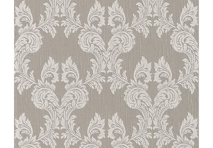Architects Paper - carta da parati in tessuto serie "Tessuto" colore beige-grigio, grigio seta