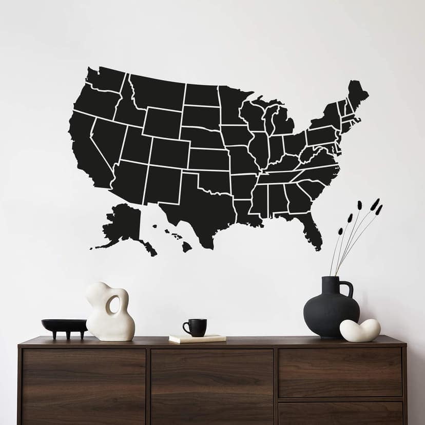 Adesivo murale - Carta degli USA