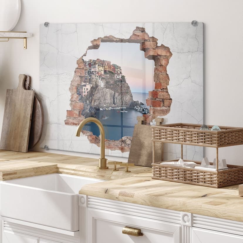 Pannello paraschizzi effetto 3D – Le cinque Terre