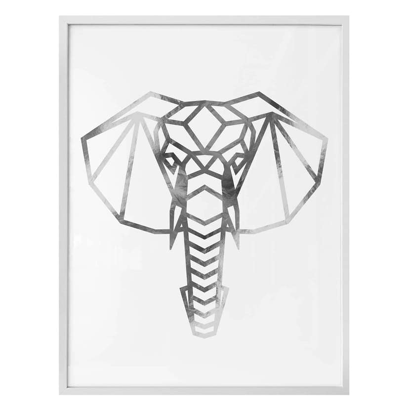 Poster origami - Elefante