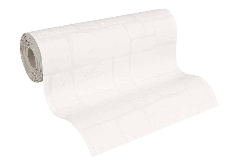 A.S. Création - carta da parati con sfondo strutturato Dekora Natur 6 colore bianco segnale, bianco