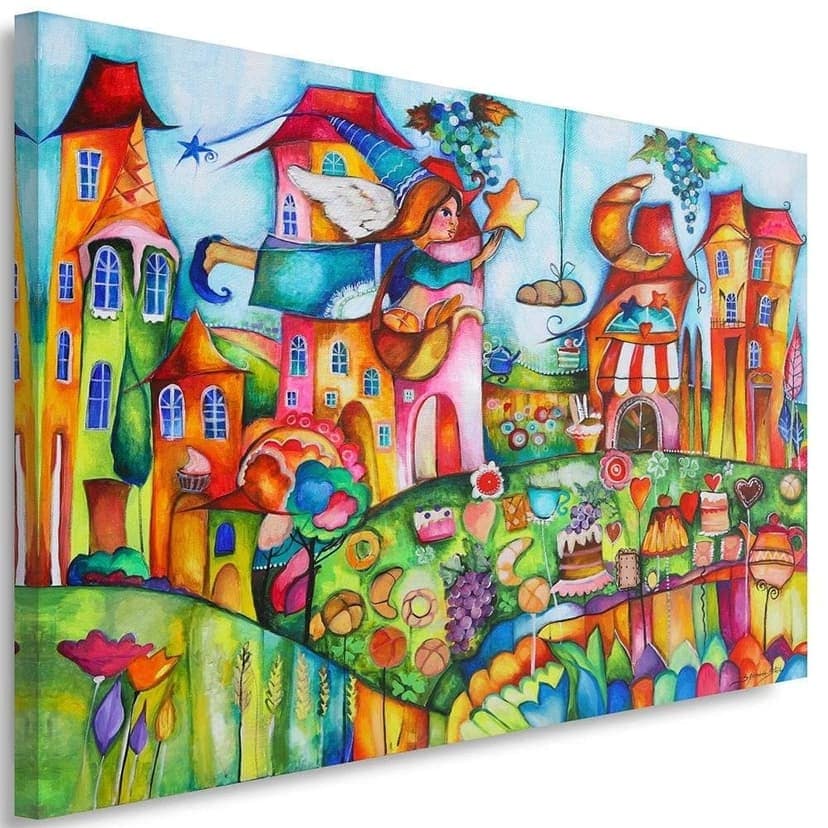 Stampe su tela, città colorata