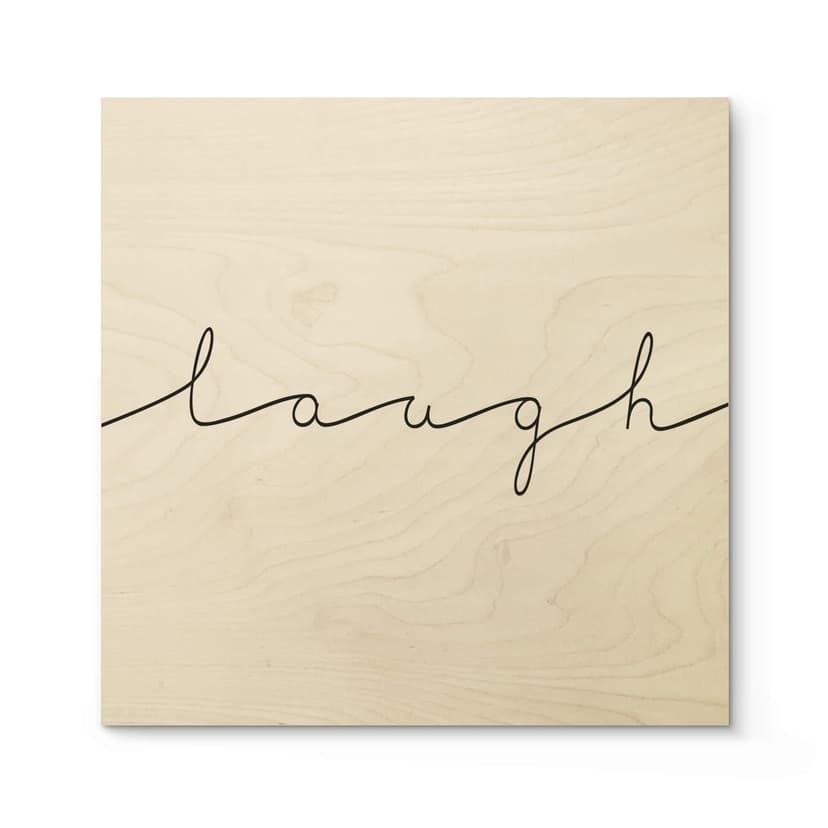 Stampa su legno - Laugh