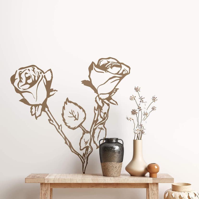 Adesivo murale - Arbusto di rose