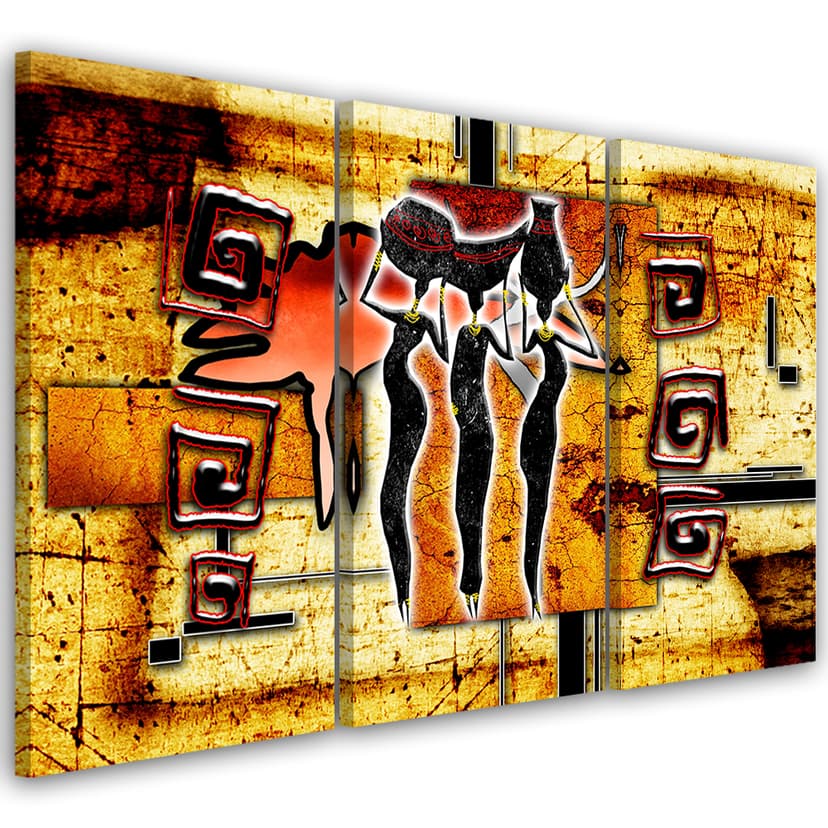 Stampa su tela 3 pezzi, Africa Abstraction Women