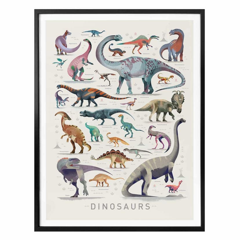 Poster Braun - Dinosauri
