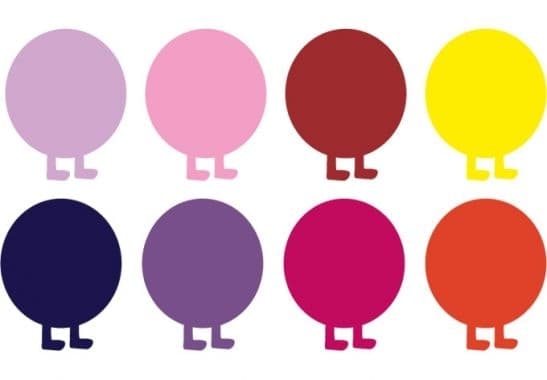 Adesivo murale - Serie 1 di prolungamenti per bruco multicolore