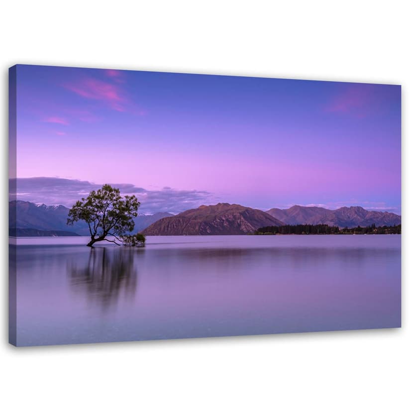 Stampe su tela, Albero su un lago