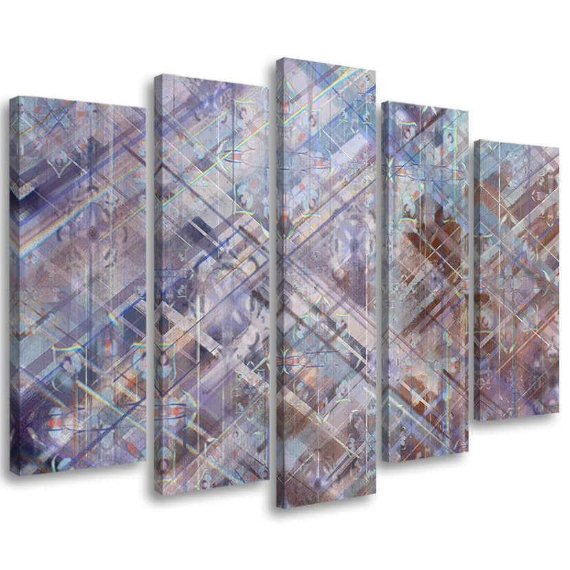 Stampa su tela 5 pezzi Forme geometriche astratte