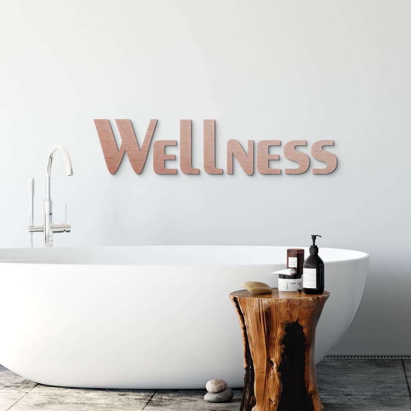 Lettere in Alu-Dibond - Wellness
