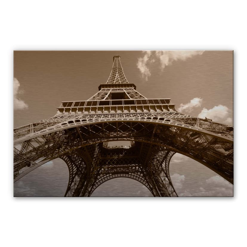 Stampa su Alu-Dibond - Torre Eiffel in prospettiva