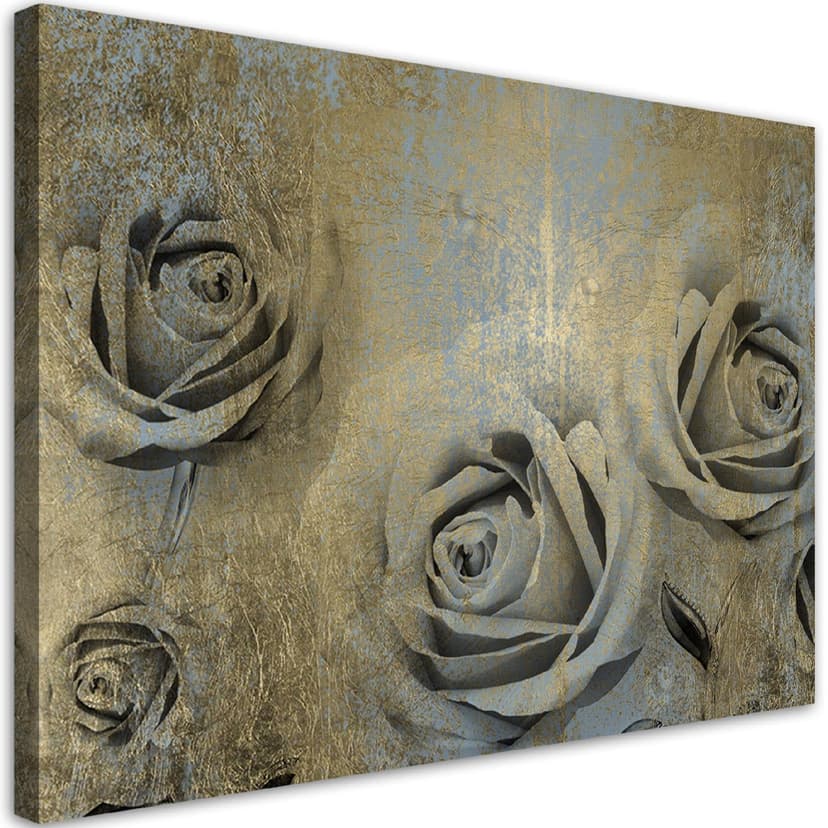Stampe su tela, Rose dorate