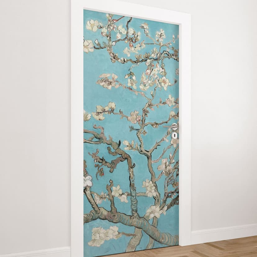 Pellicola per porte con fiori di mandorlo - van Gogh - Decorazione autoadesiva per porte