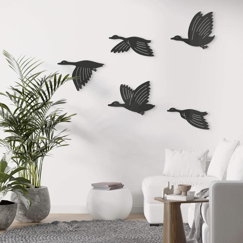 Decoro in acrilico Oche volanti (5 pezzi)