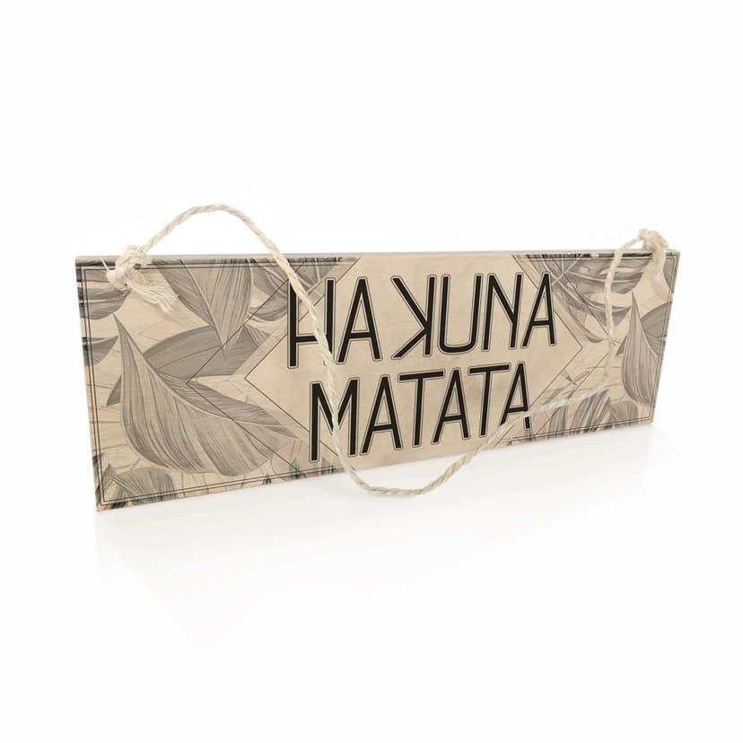 Targa in legno - Hakuna Matata