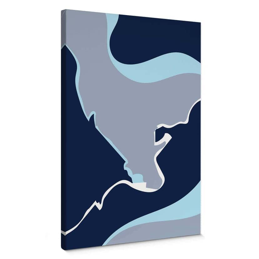 Stampa su tela Nordic Creators - Abstract Blue