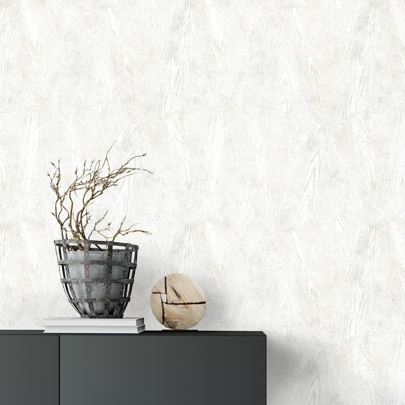 Carta da parati in legno Opus crema