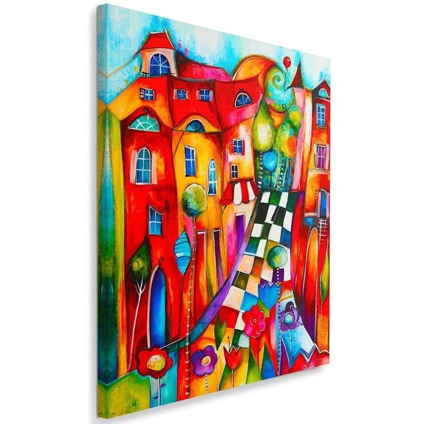 Stampe su tela, città colorata