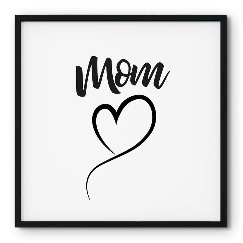 Poster Mom cuore - quadrato