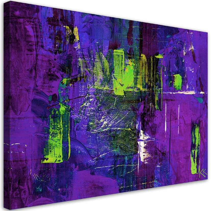 Stampe su tela, Astrazione dipinta a mano color viola