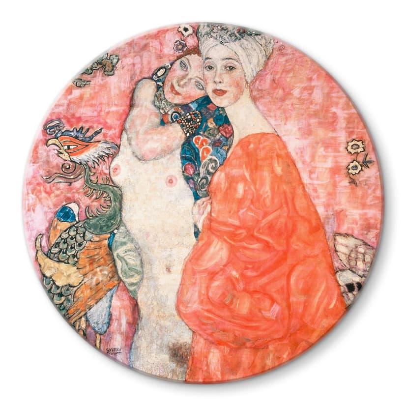 Stampa su vetro Klimt - Le fidanzate - Rotondo
