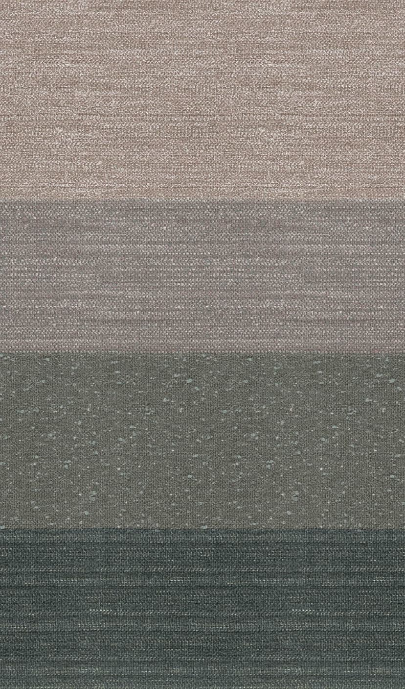 Fotomurale con motivo a strisce effetto tessuto nei colori beige e grigio 2,7 x 1,59 m
