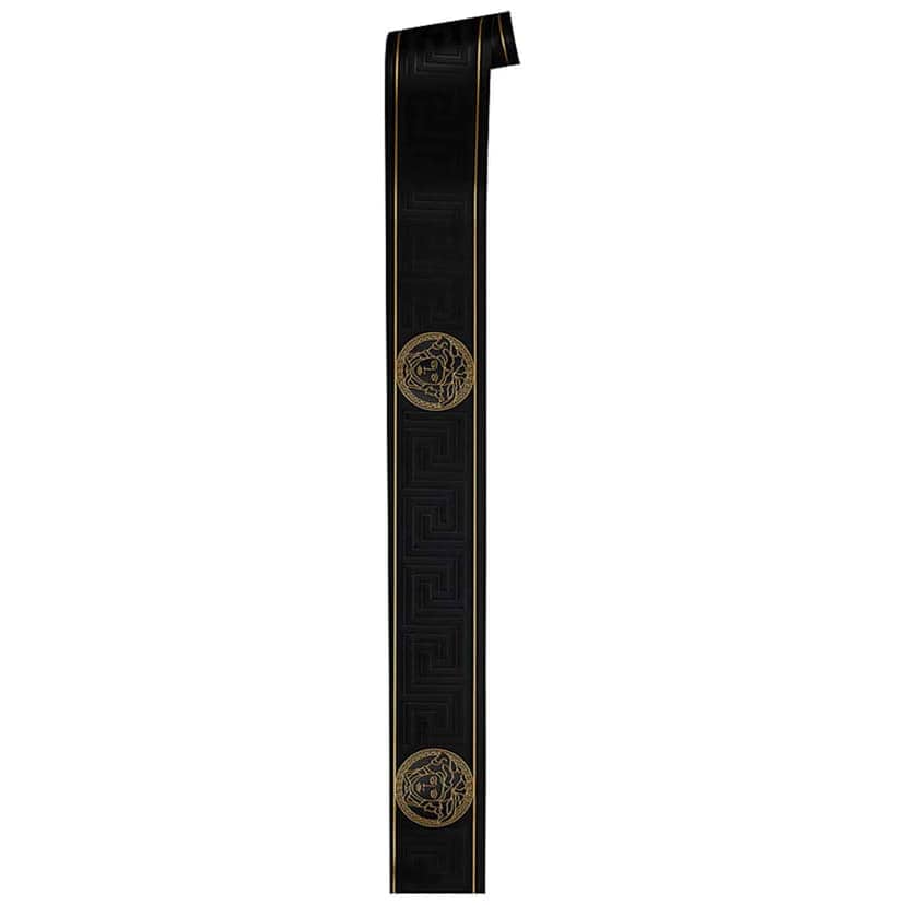Bordo decorativo Versace Wallpaper Greek colore metallizzato, nero