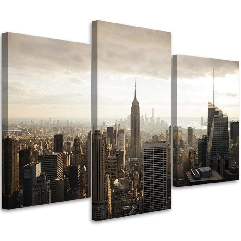 Stampa su tela 3 pezzi, panorama di New York City