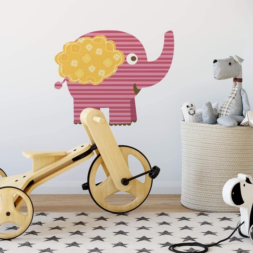Adesivo murale - elefante (a motivi)