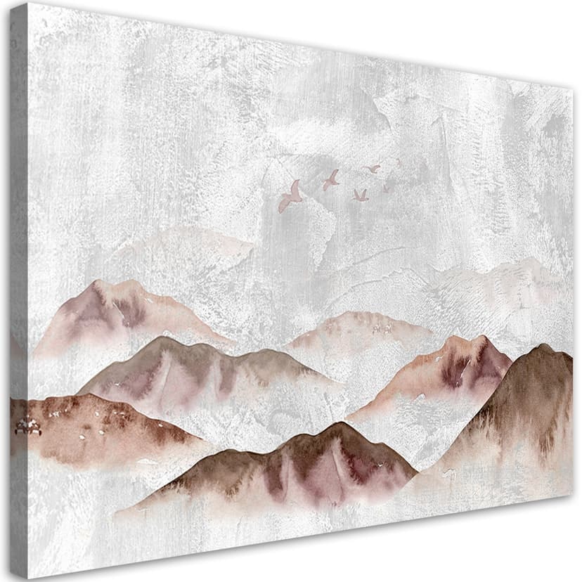 Stampe su tela, Uccelli boho su montagne
