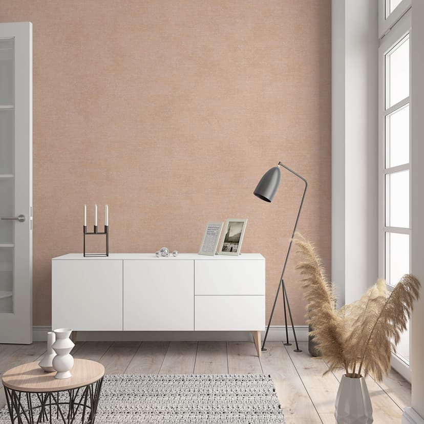 Carta da parati in tessuto non tessuto con look moderno a tinta unita e texture in tinta unita beige