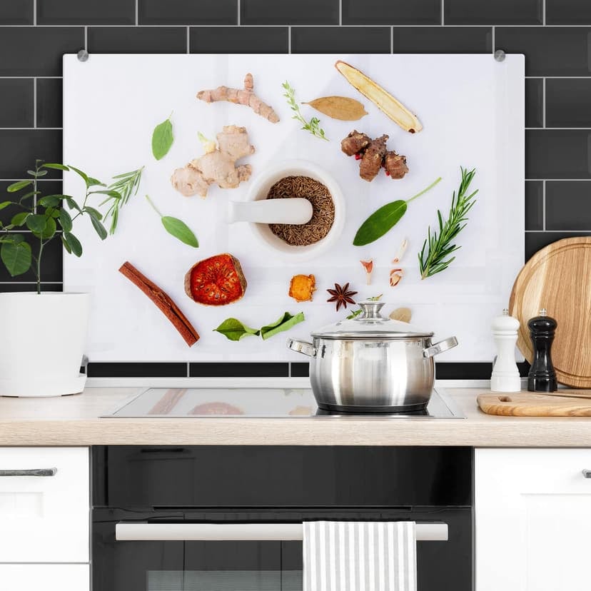 Pannello paraschizzi - Cucina speziata