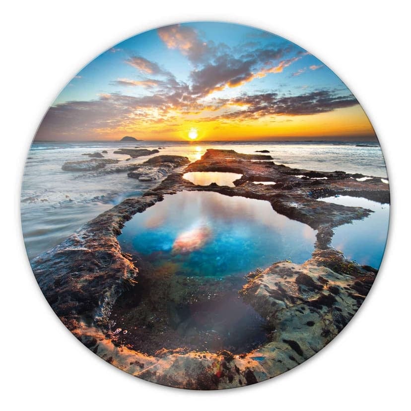 Stampa su vetro - Maori Bay - tondo