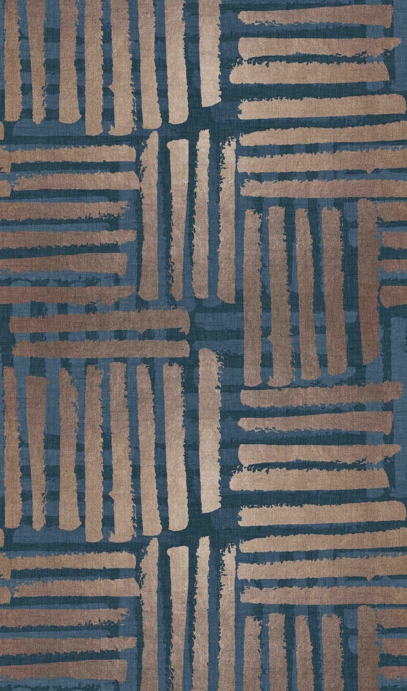 Fotomurale Grafica a strisce blu e beige con texture 2,7 x 1,59 m
