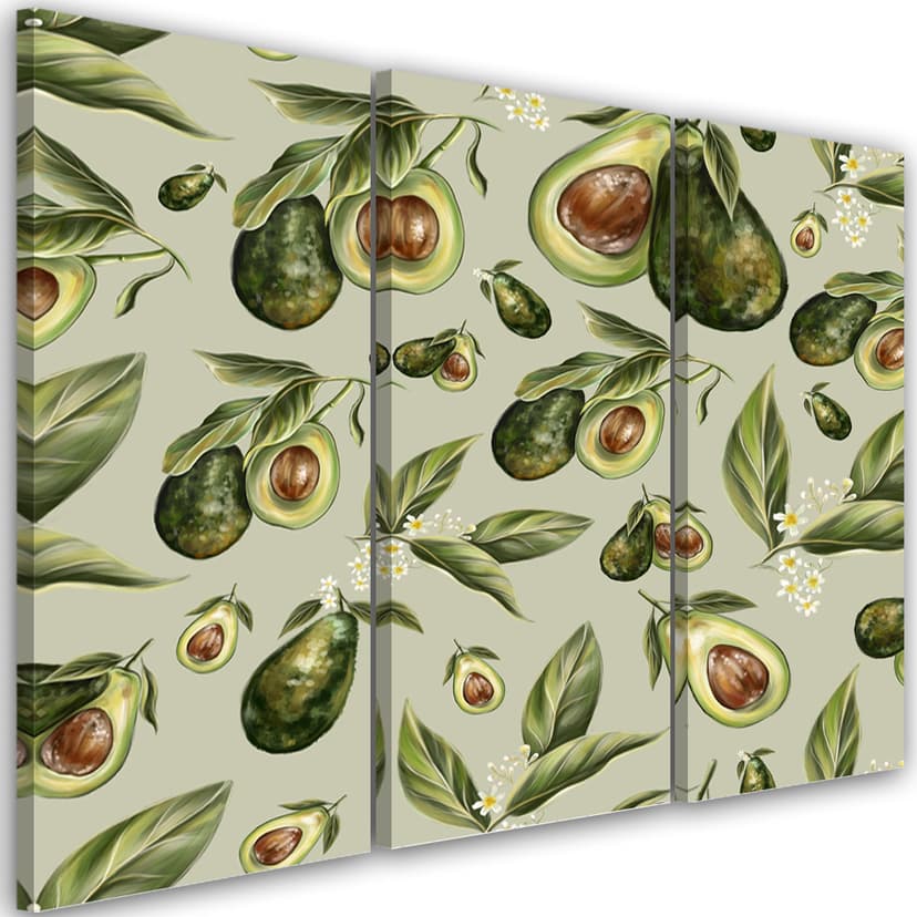 Stampa su tela 3 parti, metà avocado
