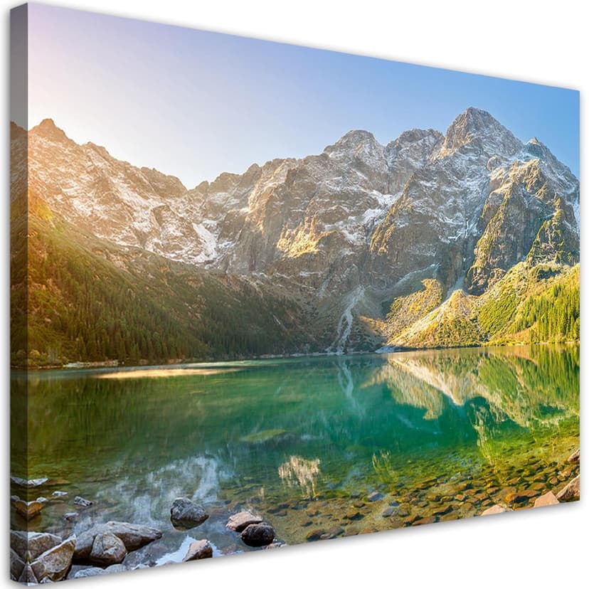 Stampe su tela, lago di montagna
