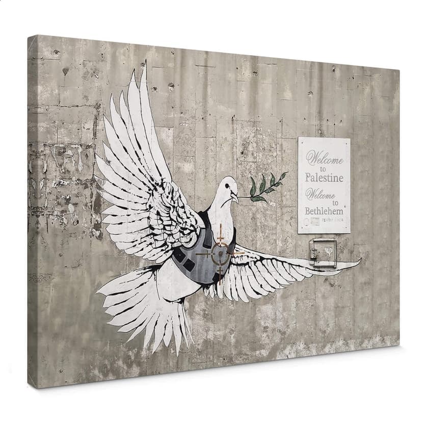 Stampa su tela Banksy - Colomba della pace