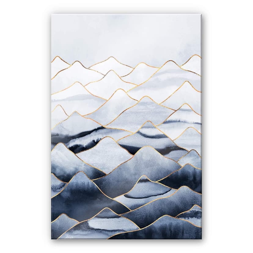 Stampa su vetro acrilico Fredriksson - Le montagne