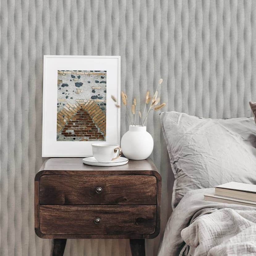 Guido Maria Kretschmer Carta da parati grafica Concrete Illusion Fashion for Walls 5 grigio chiaro