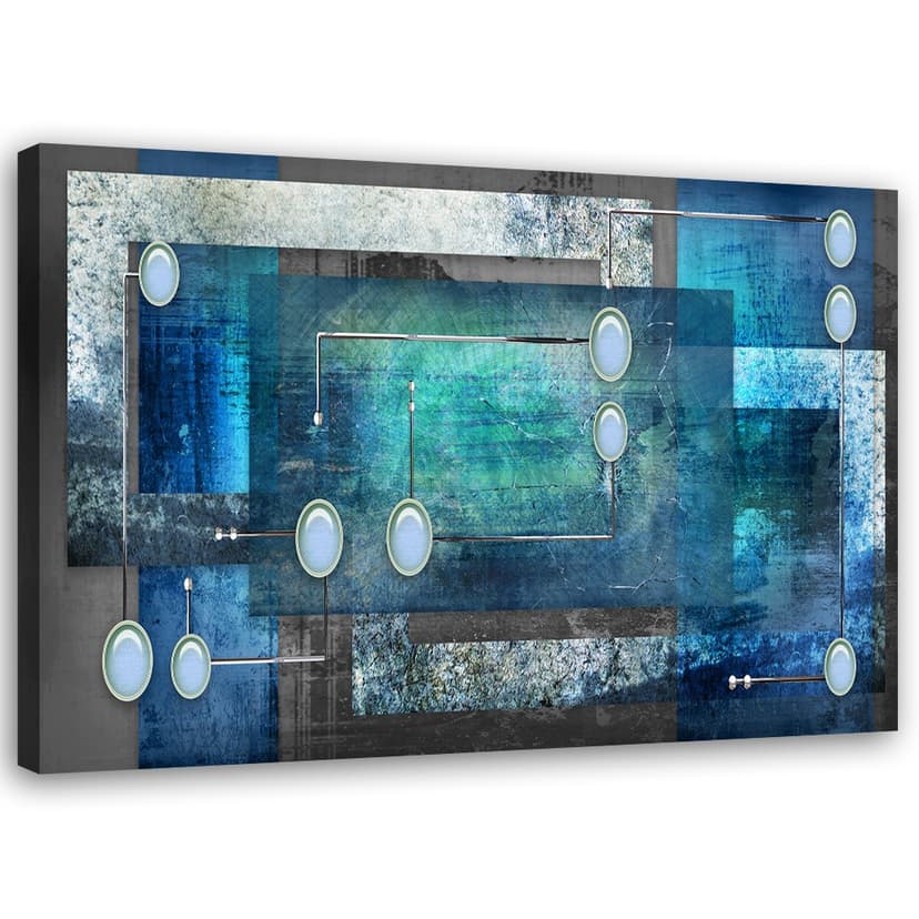 Stampe su tela, astrazione blu 3d