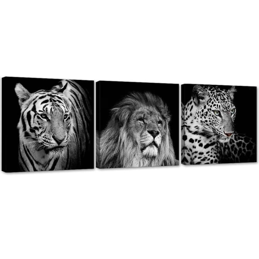 Stampa su tela in 3 parti, animali Africa