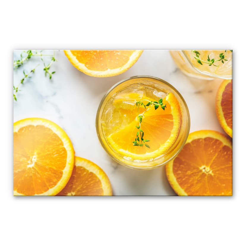 Stampa su vetro acrilico in vetro Fresh Orange