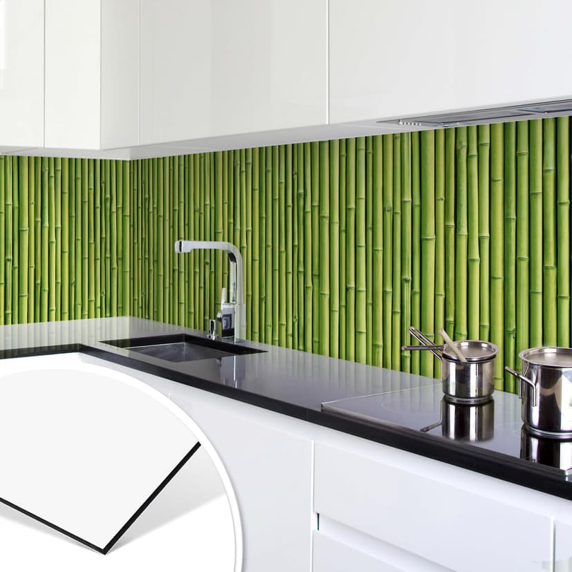 Rivestimento per cucina in Alu-Dibond – Bambù