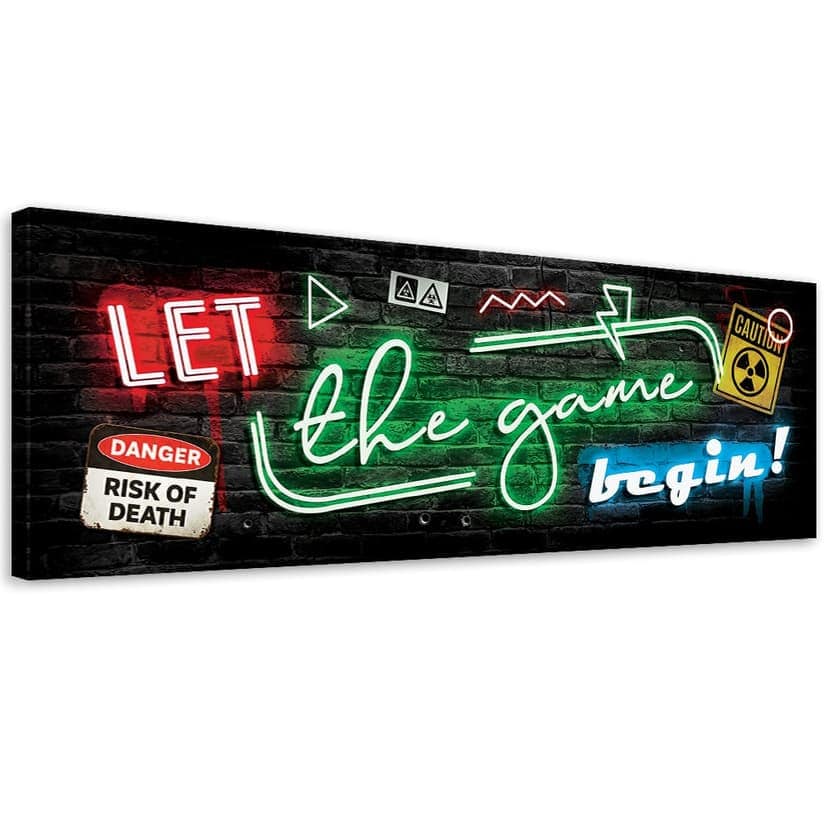 Stampe su tela, neon per giocatori